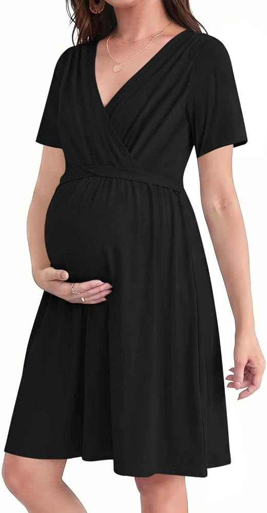 Ekouaer Women 3 in 1 Labor and Delivery Gown Split Front Flap Maternity Hospital Dress Nursing Ni... | Amazon (US)