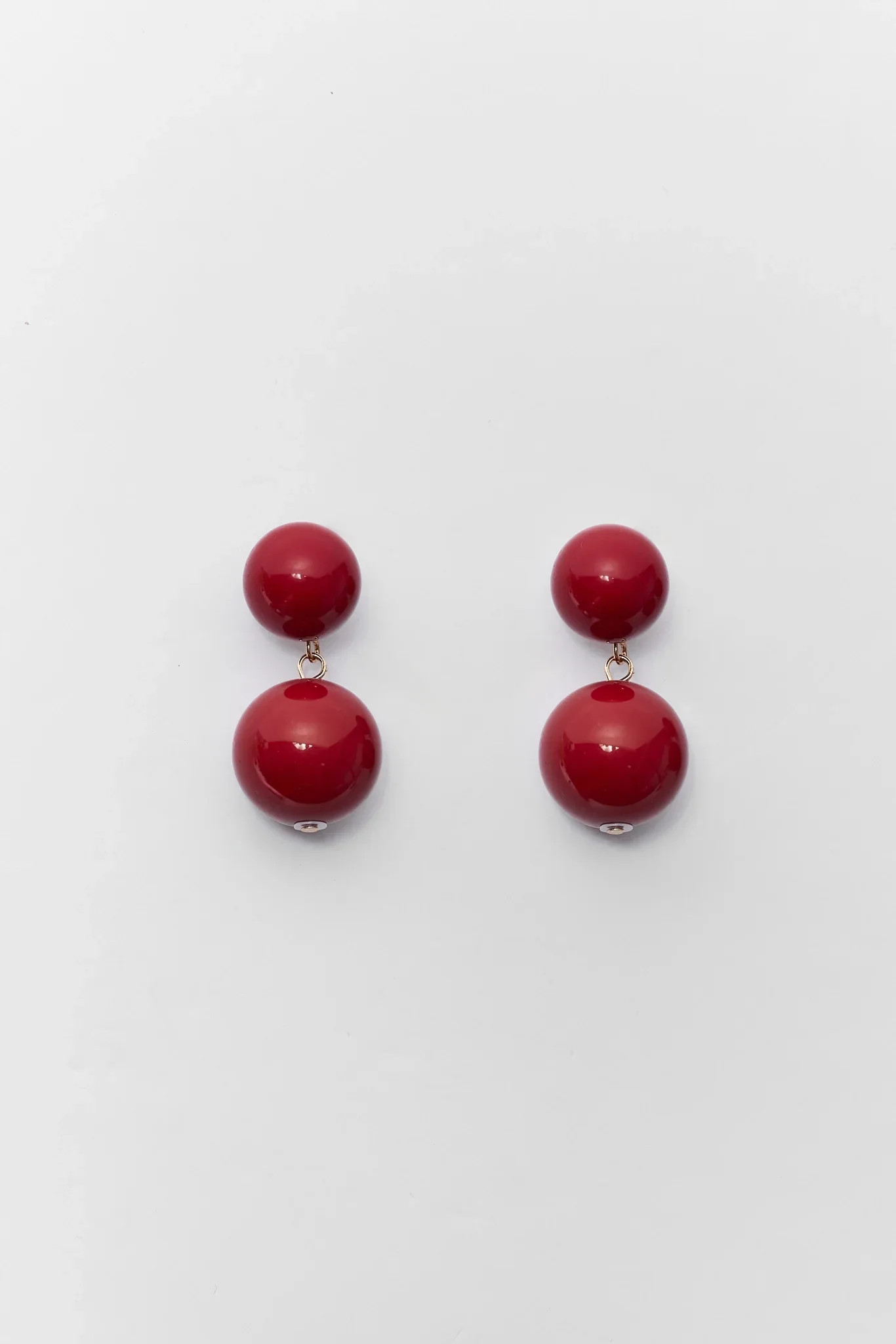 Maroon Acrylic Drop Earrings | Avara