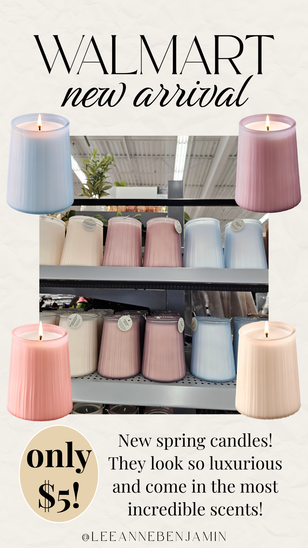 New spring candles at Walmart! 

 #LTKSeasonal #LTKOver40 #LTKHome