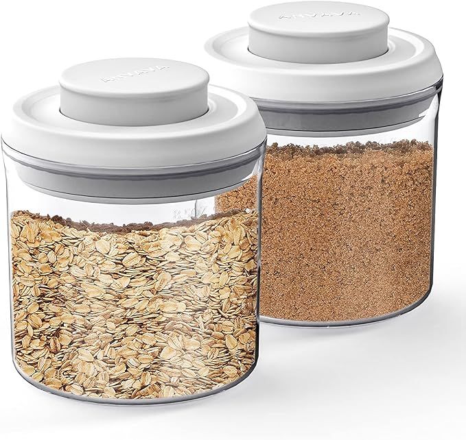 ANVAVA Airtight Food Storage Container Set - 2-Pack One Button Control Kitchen and Pantry Organiz... | Amazon (US)