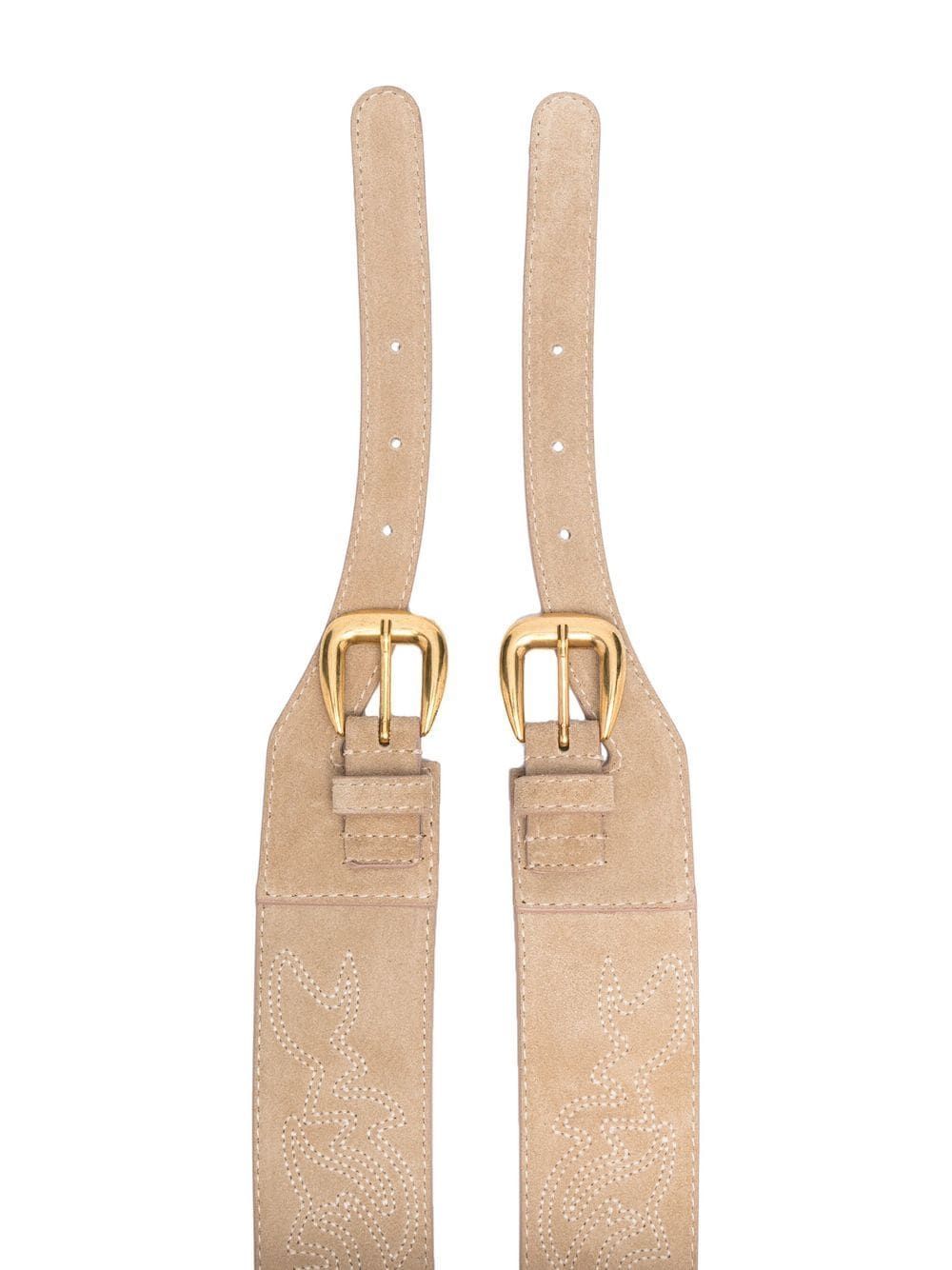 Maje Alba wide-buckled Leather Belt - Farfetch | Farfetch Global