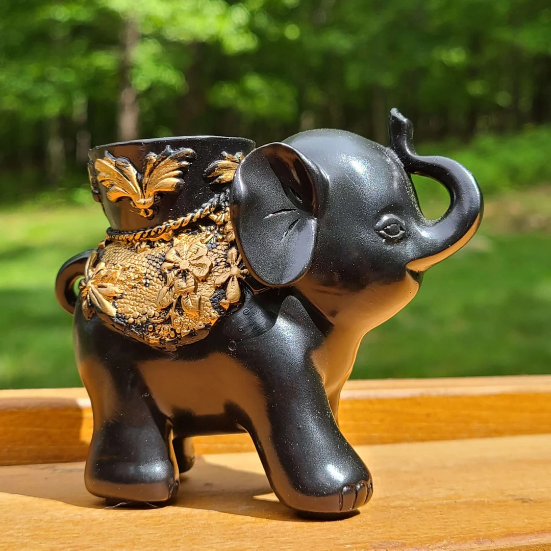 Elephant Sphere Stand Black and Gold Elephant Sphere Stand - Etsy | Etsy (US)