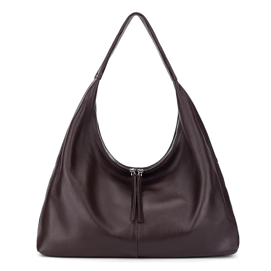 befen Leather Slouchy Hobo Bags for Women, Ultra Soft Large Tote Bag Purses, Lightweight Shoulder... | Amazon (US)