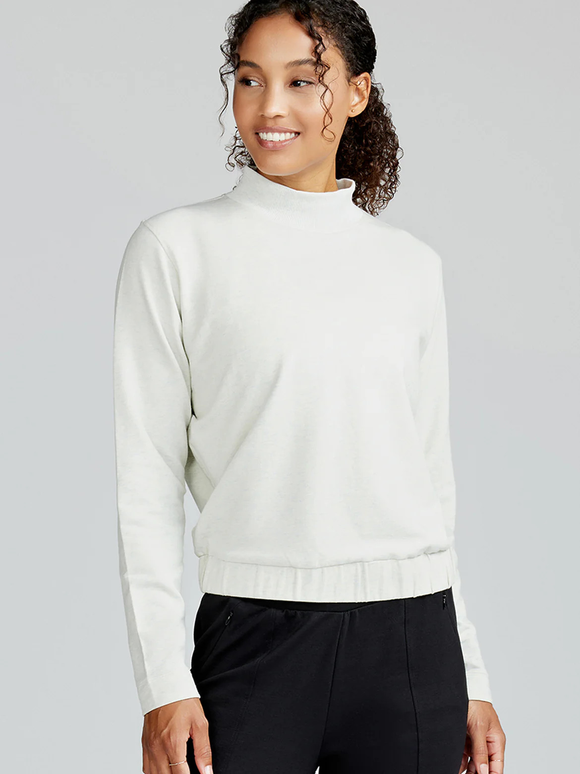 Studio Fleece Mock Neck Sweatshirt | tasc Performance