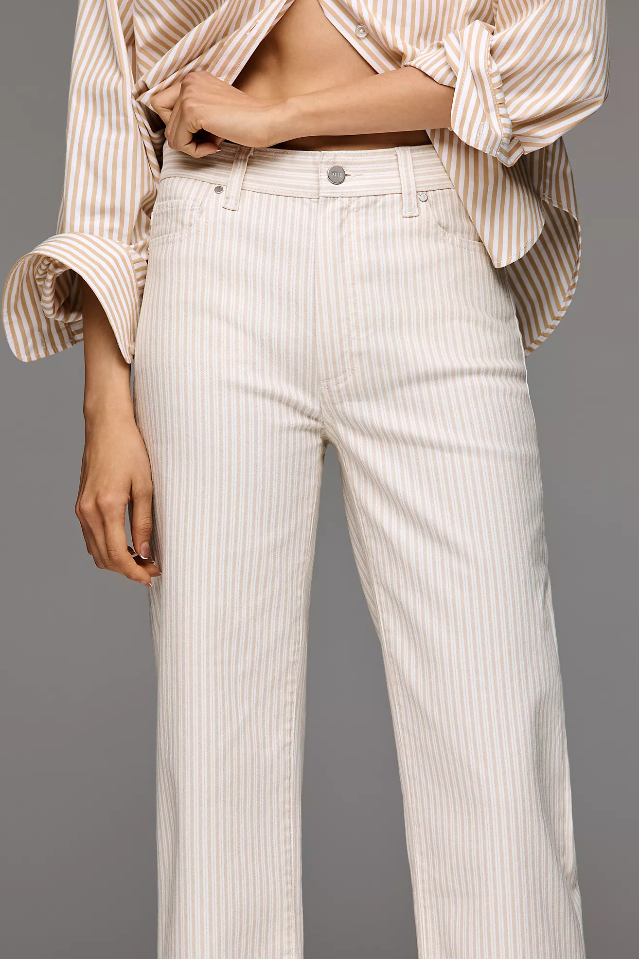 PAIGE Anessa Rounded Pocket High-Rise Straight-Leg Ankle Jeans | Anthropologie (US)