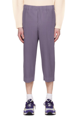 Homme Plissé Issey Miyake - Purple Tailored Pleats 1 Trousers | SSENSE
