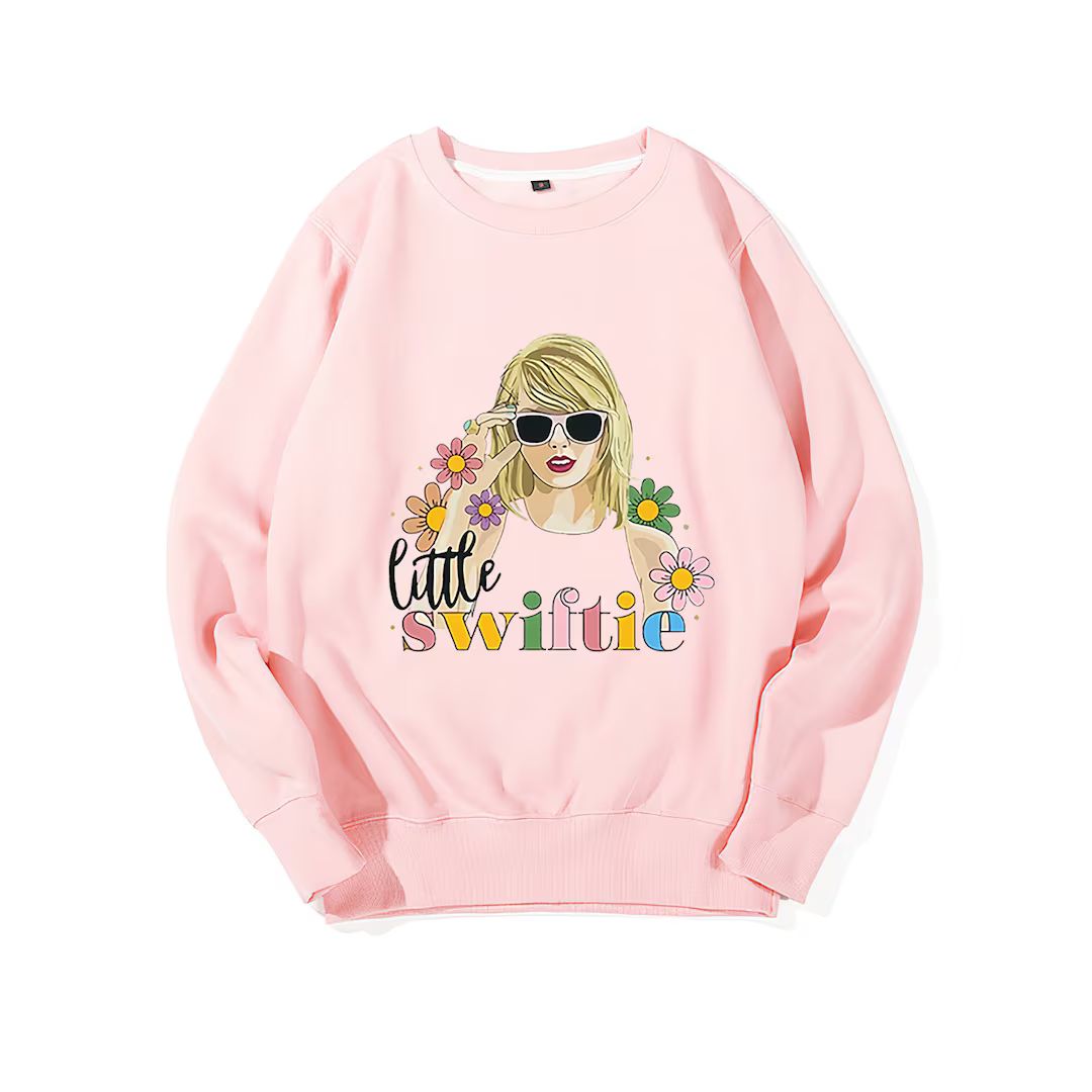 Little Swiftie Youth Sweatshirt-taylor Fan Gift-cute Swiftie Shirt-album Tour Floral Swiftie Swea... | Etsy (US)