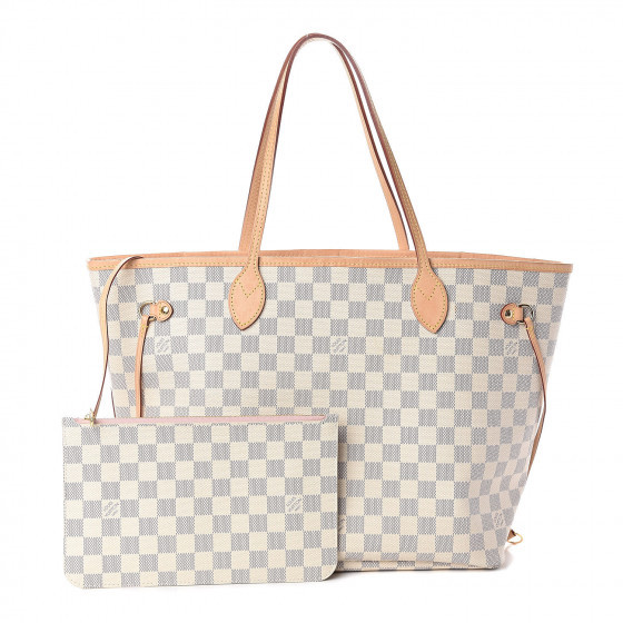 LOUIS VUITTON Damier Azur Neo Neverfull MM Rose Ballerine | Fashionphile