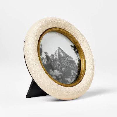 4"x4" Shagreen Wrapped Single Image Frame Cream - Threshold™ designed with Studio McGee: Modern... | Target