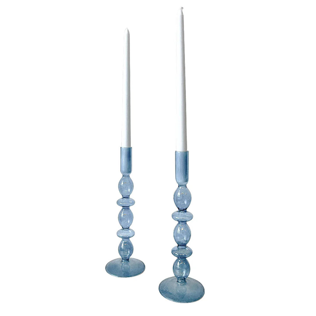 Azure Blue Candle Holder - Pair | Gorgeous Living