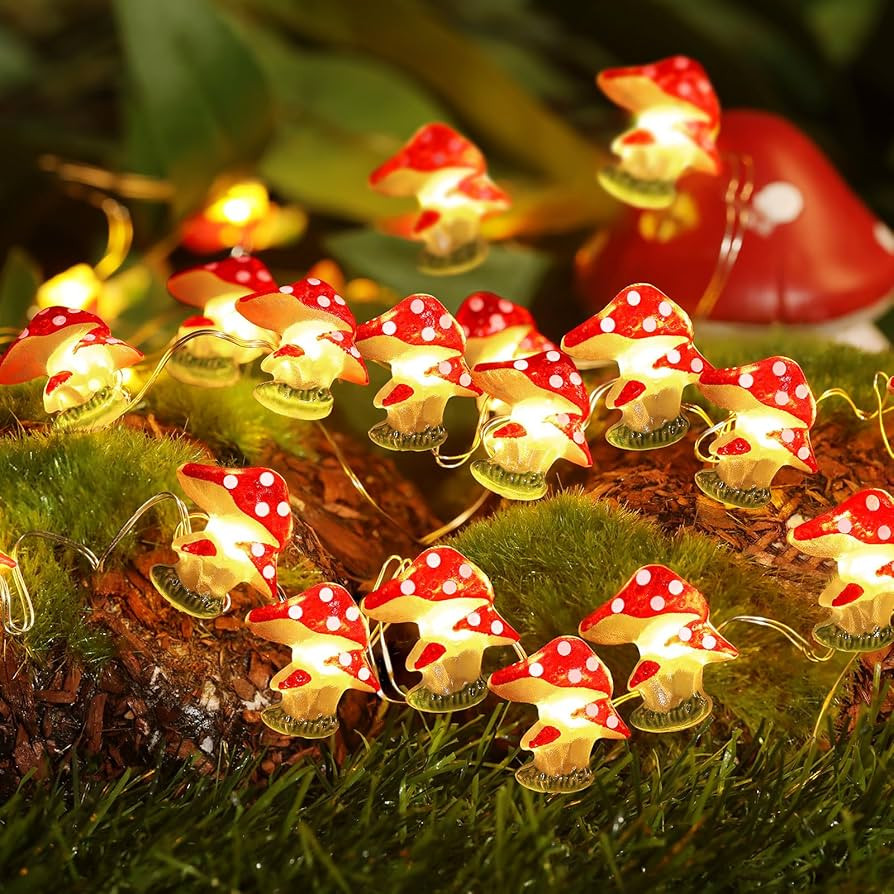Coquimbo Mushroom Decor Room Cottagecore Decor Gifts for Kids Her Indoor String Lights 10FT 30LED... | Amazon (US)
