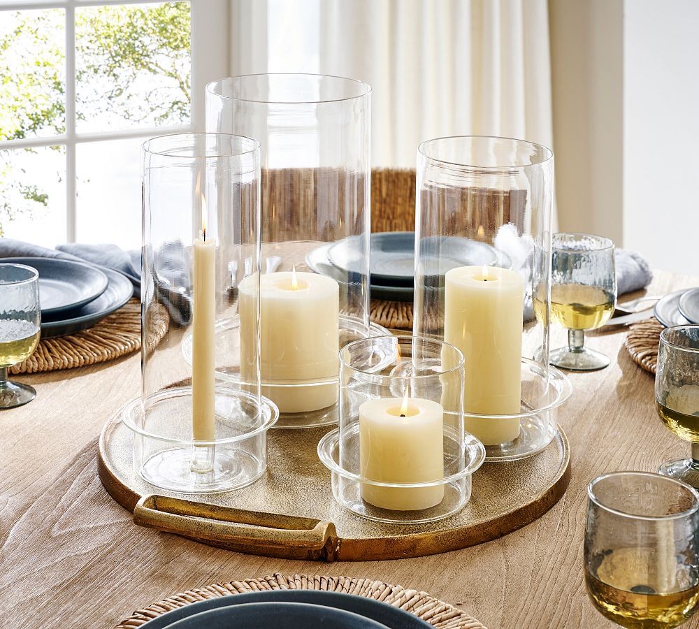 Malibu Glass Hurricane | Pottery Barn (US)