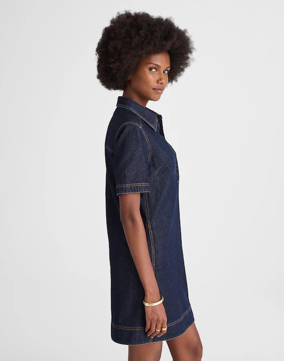 Denim Popover Mini Dress | Madewell