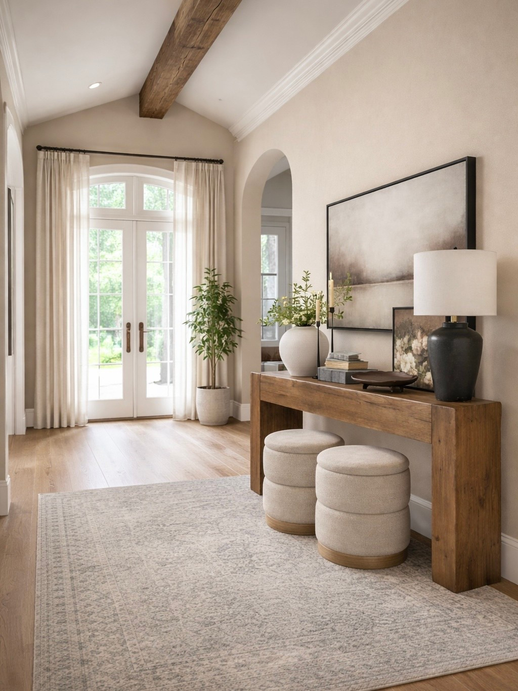 Neutral Entryway Console Table Styling

Follow @farmtotablecreations on Instagram for more home finds you’ll love 🤍

A warm, elevated entryway that feels both functional and beautiful. Styled with layered neutrals, soft textures, and practical pieces that keep everyday essentials organized while still looking designer-inspired.

#wayfair #entrywaydecor #consoletable #storageottoman #arearug #tablelamp #homedecor #neutraldecor #entrywaystyling

#LTKSaleAlert #LTKHome