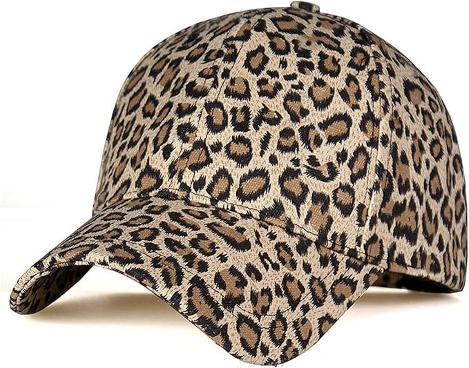 Leopard Print Baseball Cap for Women, Size Adjustable, Solid Color Sports Fashion Hat for Outdoor... | Amazon (US)