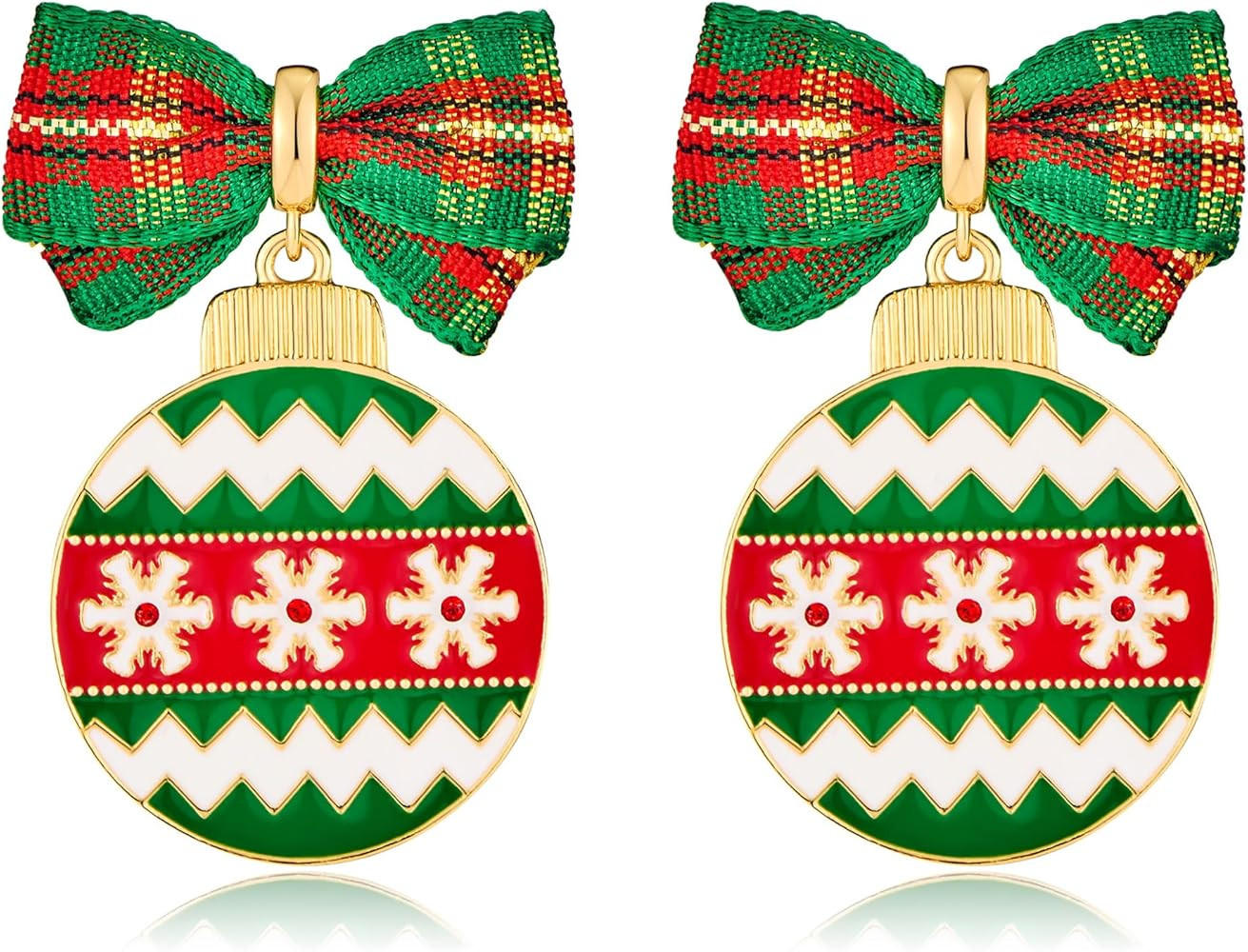 LILIE&WHITE Christmas Earrings For Women Christmas Tree Dangle Earrings With Colorful Rhinestone ... | Amazon (US)
