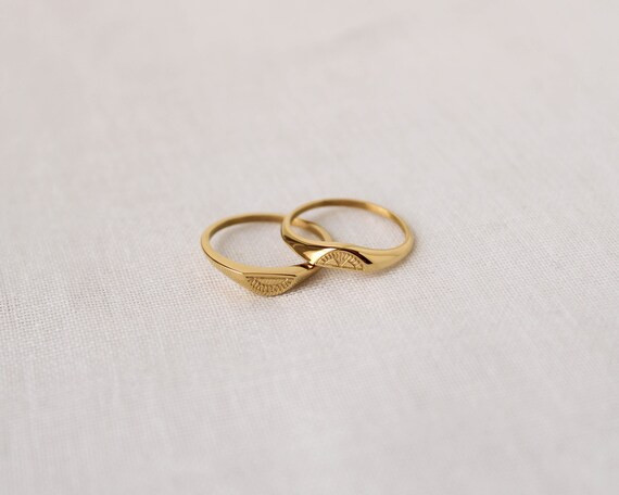 Friendship Rings, 18k Gold Plated Rings, Twin Rings, Stacking Rings, Dainty Gold Rings, Signet Ri... | Etsy (US)