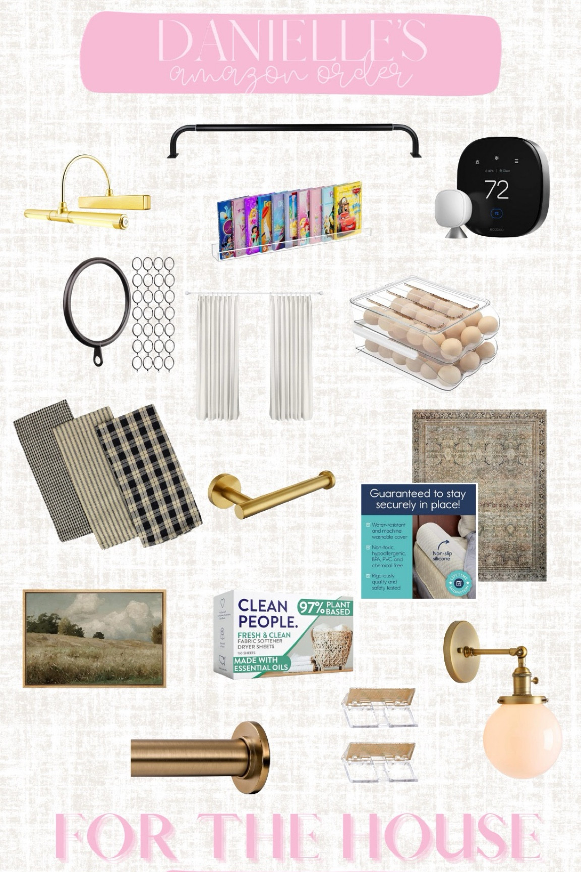 My Sept. & Oct. Amazon Order: For the House! {home decor, Amazon finds, new home must-haves, light fixtures, reading light, photo wall, rug, organization, curtains, laundry essentials} 

#LTKfindsunder100 #LTKhome