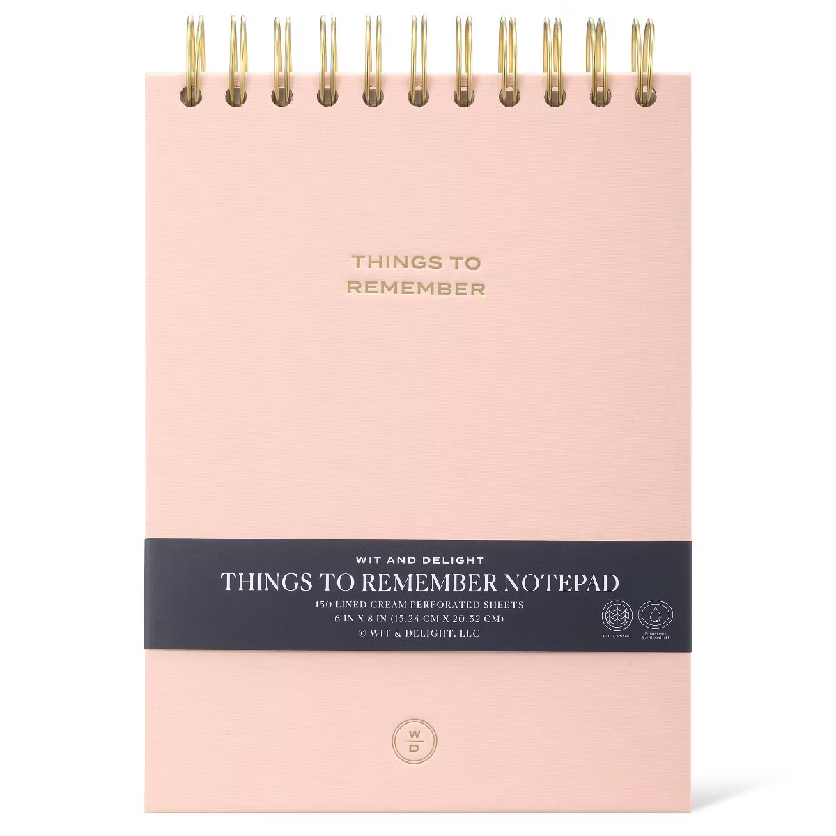Wit & Delight Spiral Notepad Large Pink | Target