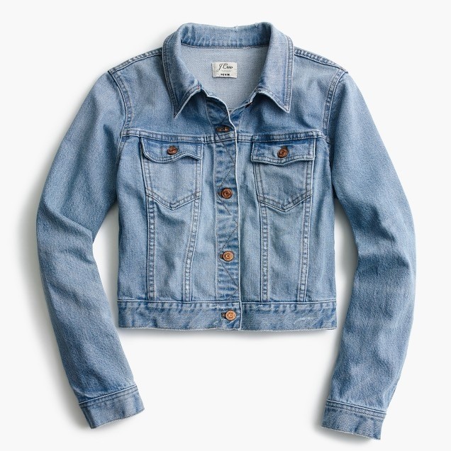 Cropped denim jacket in Cavanal wash | J.Crew US