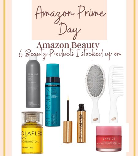  6 beauty products to grab from Amazon prime sales!!
Living proof dry shampoo 
Self Tanner
T3 wet hair brush & comb
Oleplex hair oil 
Eye lash serum 
Lip mask

Some of my favorite beauty products 
Best price of the year!
BEST time to grab one or two.
They make great gifts! 

#LTKsalealert #LTKbeauty #LTKxPrimeDay
