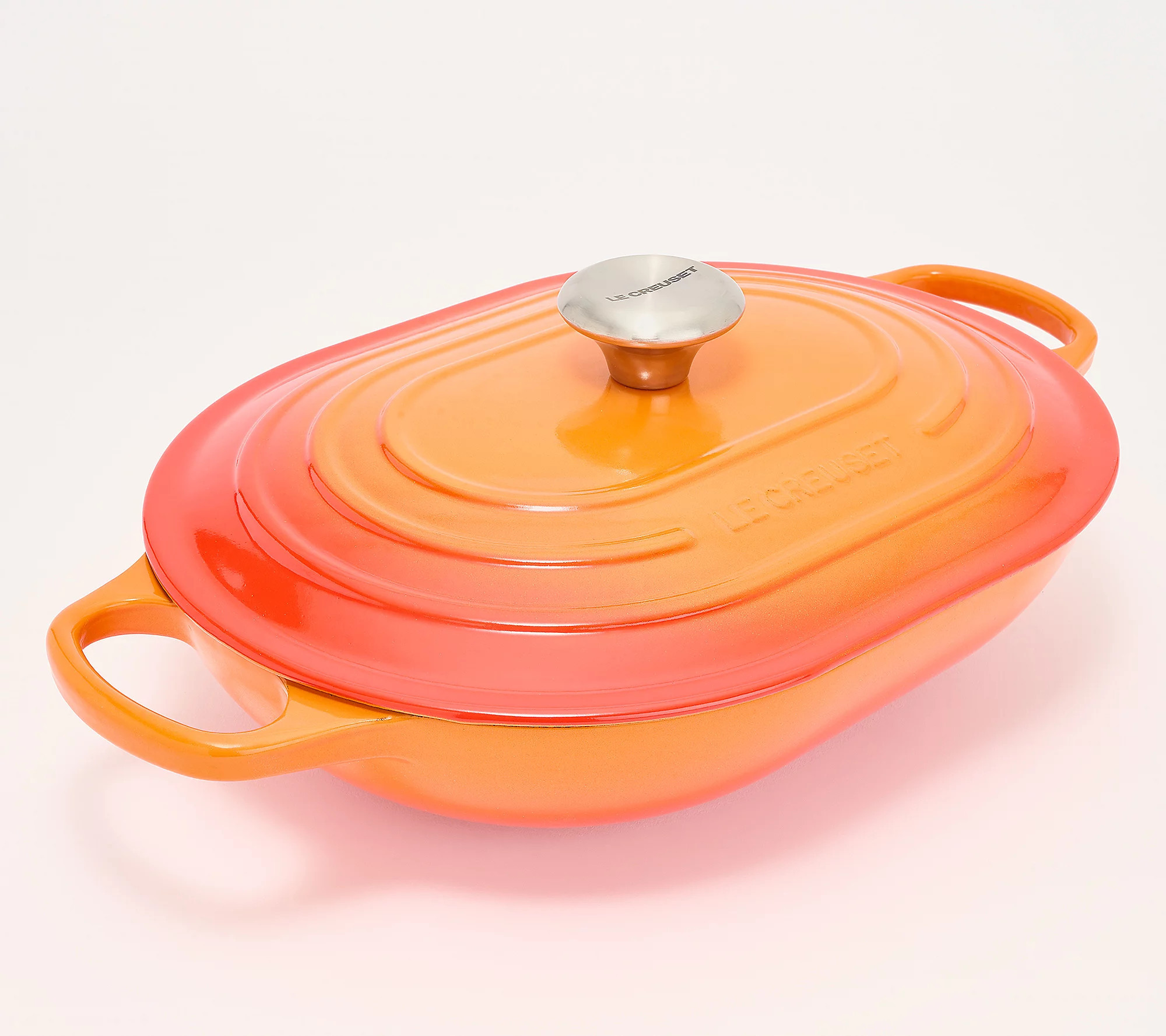 Le Creuset 3.75-qt Signature Cast-Iron Oval Casserole w/Lid | QVC