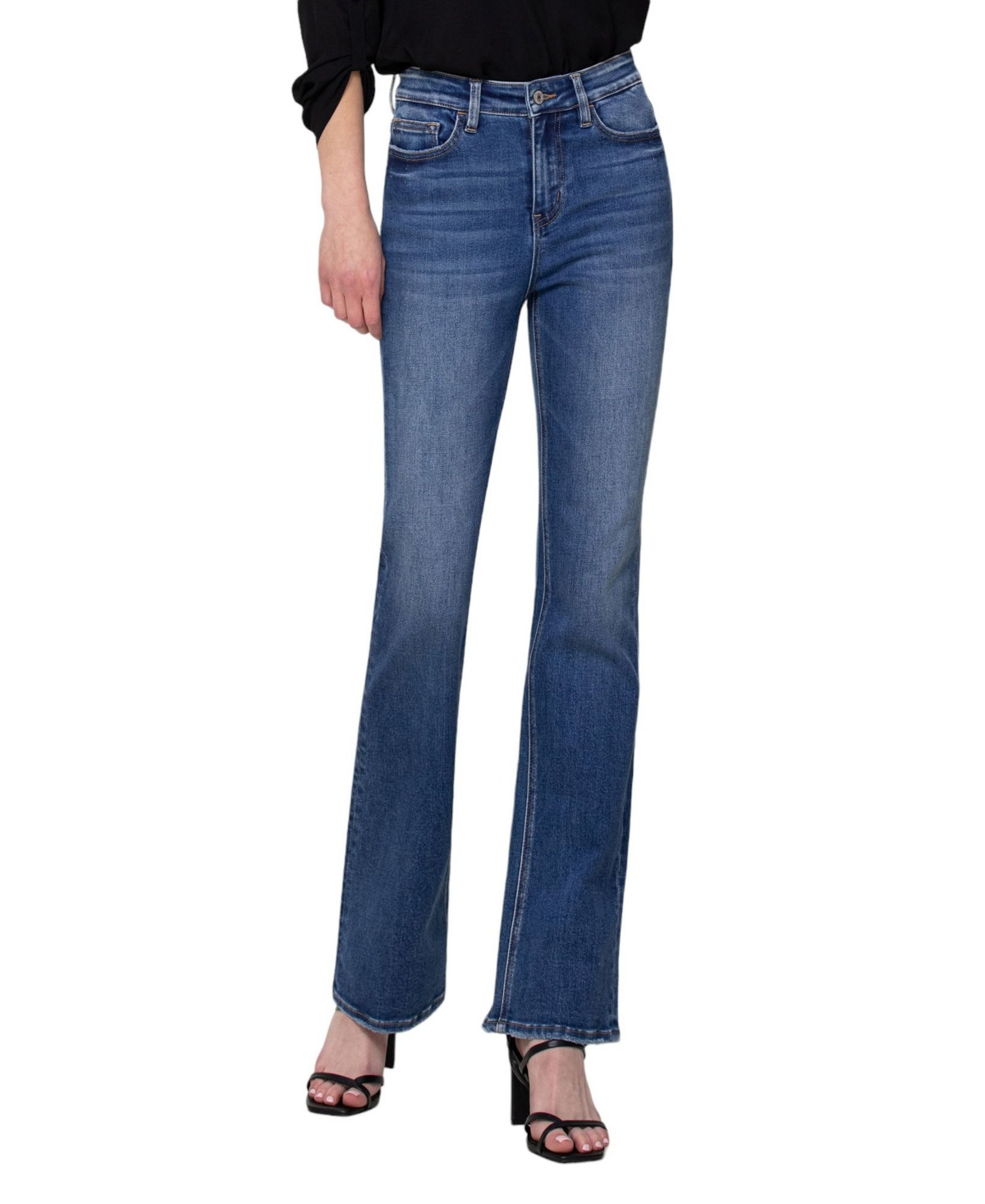 Vervet Women's High Rise Stretch Slim Bootcut Jeans - Walking on sunshine blue | Macy's