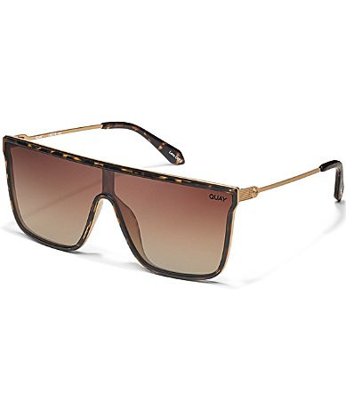 QUAY Unisex Nightfall Remixed Shield Sunglasses - Dark Tortoise/Chocolate Paprika | Dillard's