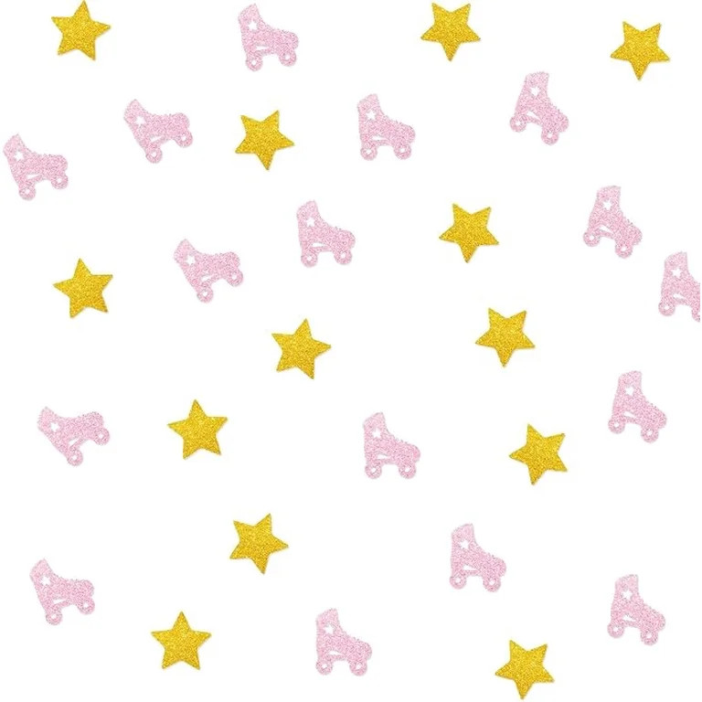 120 Piece Roller Skate Confetti Pink Glitter | Walmart (US)