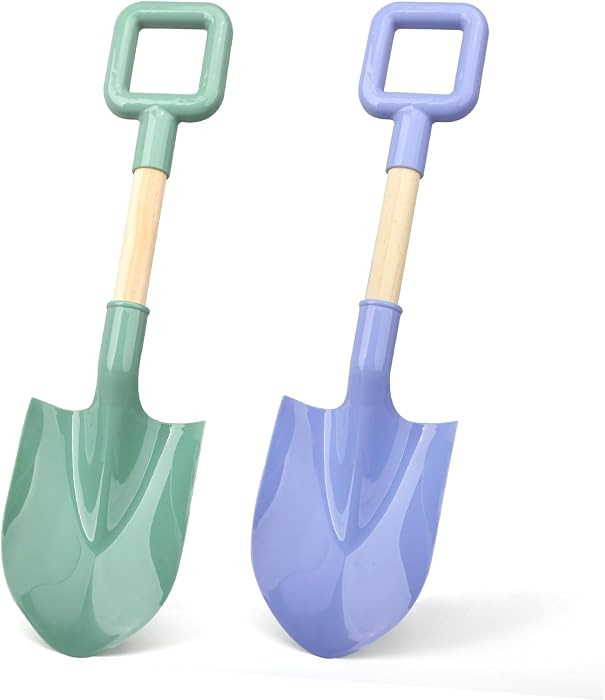 16" Wood Beach Sand Shovel Toys for Kids Adults, Heavy Duty Gardening Tools, Sturdy Spades for Sa... | Amazon (US)