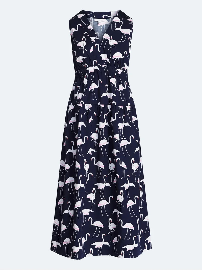 Free Assembly Women's Plus Sleeveless V-neck Maxi Dress, 1X-4X | Walmart (US)