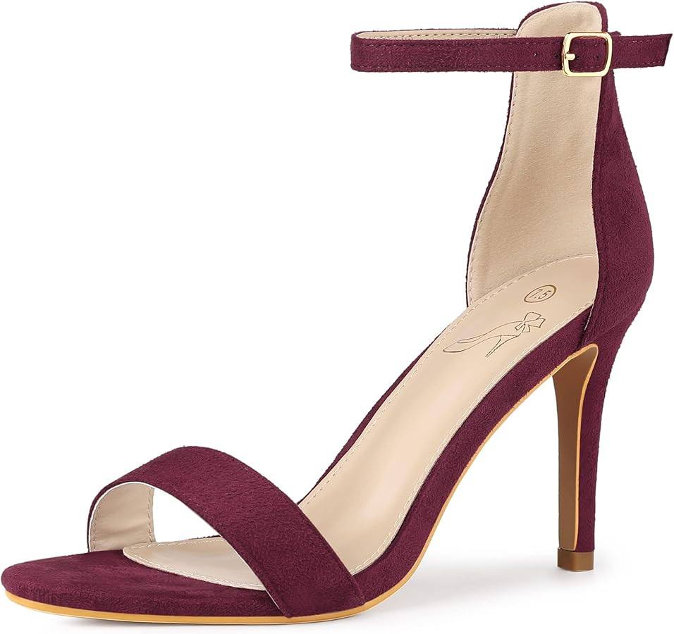 Perphy Ankle Straps Open Toe Stiletto High Heels Sandals for Women | Amazon (US)