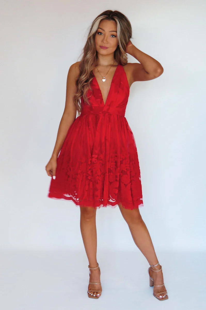 First Kiss Dress: Red | Shophopes