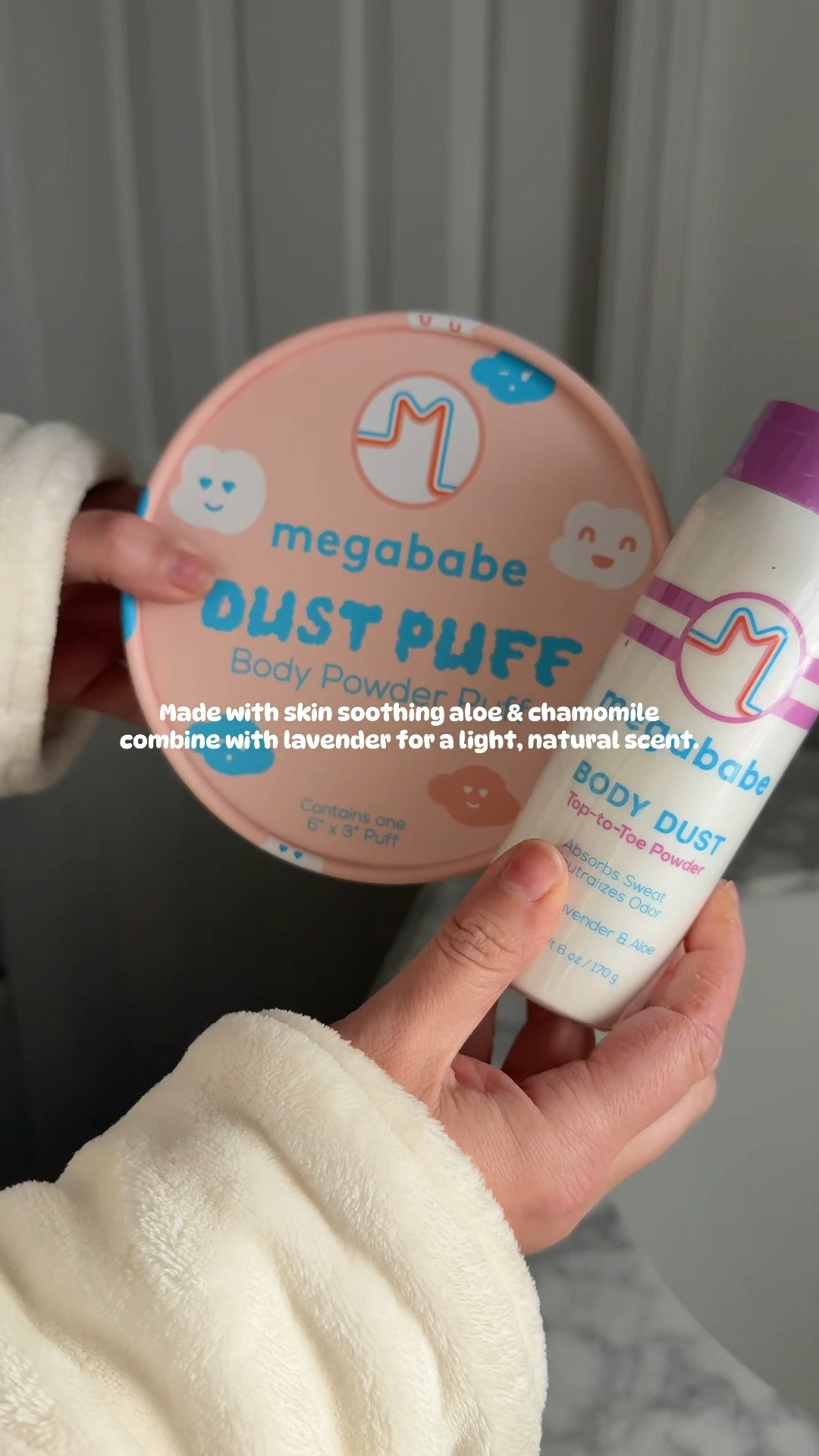 I have been a Megababe customer since day one. I use at least one Megababe product every day!
But now that I have the Dust Puff to go along with my Body Dust, everything has changed.
Usually when I apply body powder it would get all over the place, on my floor, on my clothes after application, and I'd be left with uneven patches of powder on my skin.
With the Dust Puff + Body Dust the powder goes on so smoothly, evenly, and mess-free!
You're going to love this combo!

#LTKdayinmylife #LTKgrwm #LTKBeauty