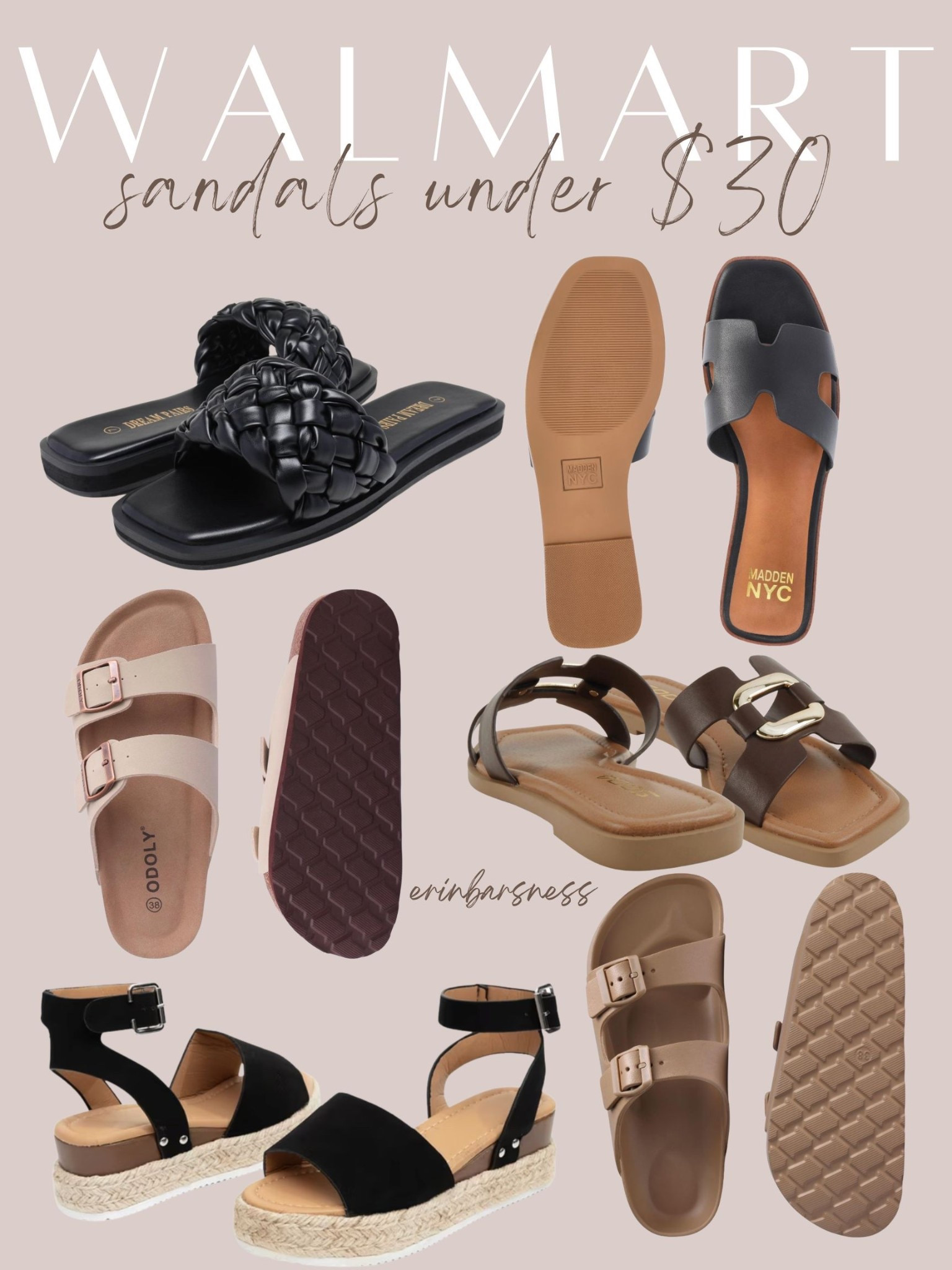 Walmart sandals under $30 🤍 easy, every day pairs, affordable neutral sandals you’ll actually wear all summer

#LTKdayinmylife #LTKootd #LTKSaleAlert