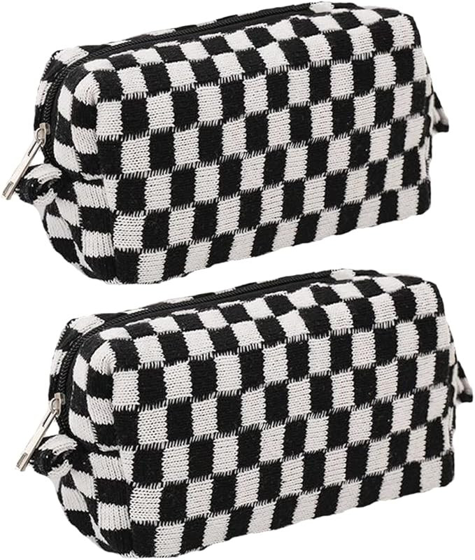 SxoSyo 2 Pcs Cosmetic Bags for Women Makeup Bag Purse Travel Toiletry Zipper Storage Pouch Make u... | Amazon (US)