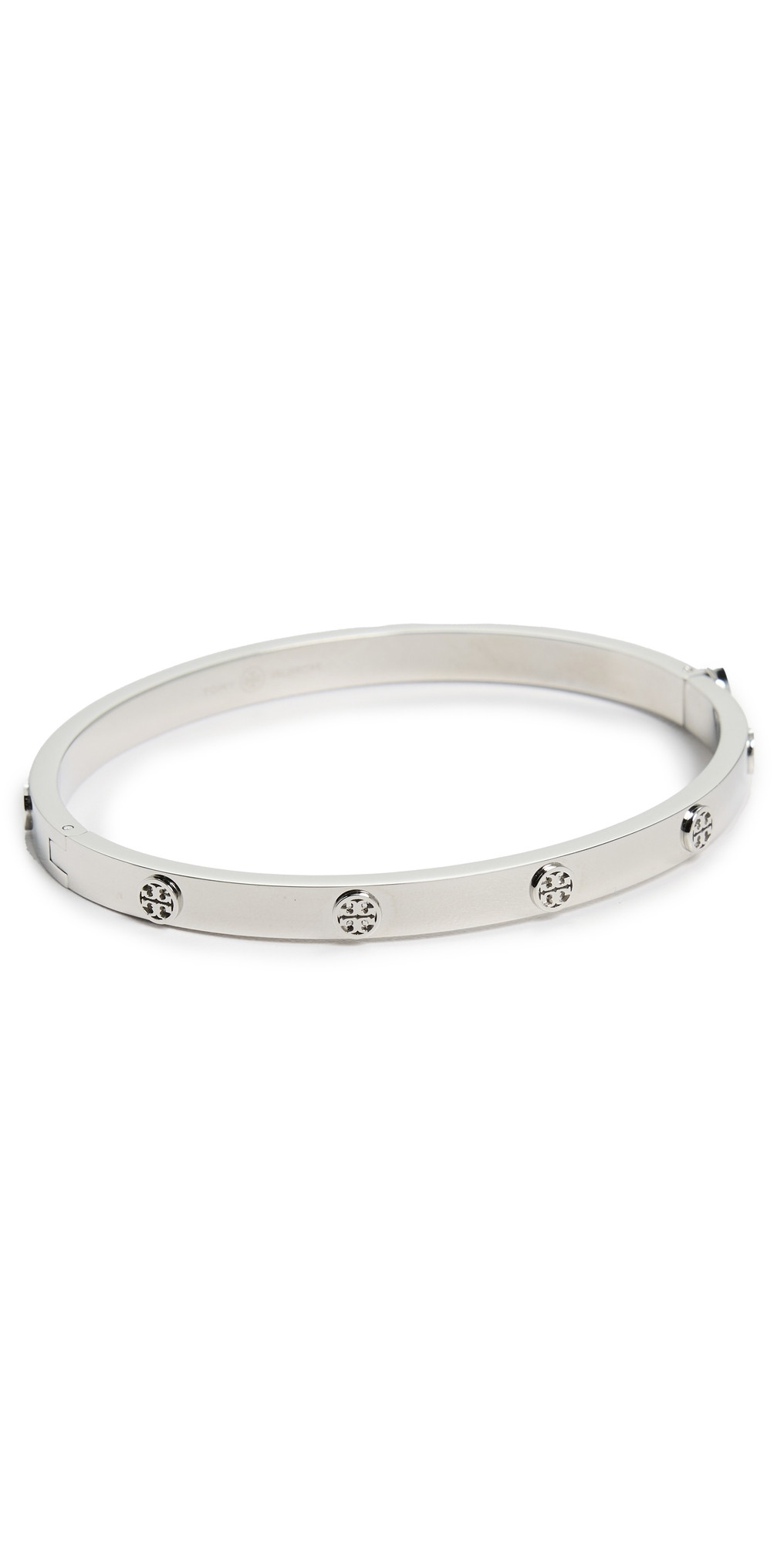 Tory Burch Thin Icon Hinge Bracelet Tory Silver One Size | Shopbop