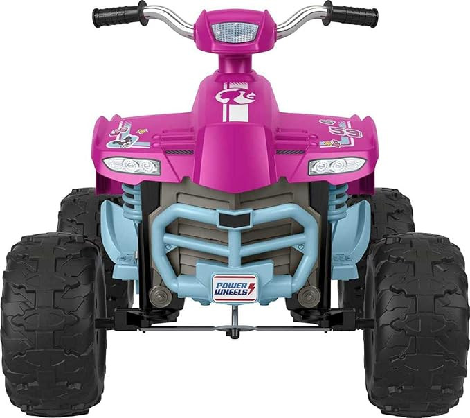 Power Wheels Barbie Pink Racing ATV, 12V battery-powered ride-on vehicle for preschool kids ages ... | Amazon (US)