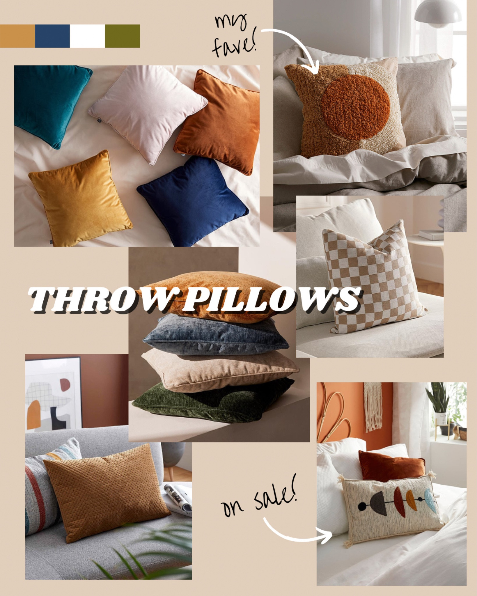 my throw pillows! i like fun tones, cool textures and contrasting colours 🎨

#LTKunder50 #LTKsalealert #LTKhome