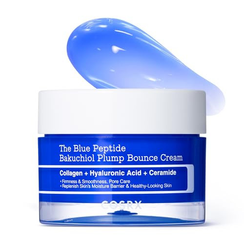 COSRX The Blue Copper Peptide Bakuchiol Cream, GHK-Cu, 5 Multi Peptide Anti-Aging Cream for Face & Body, Lightweight Moisturizer for Plumping Hydration and Skin Elasticity, Korean Skincare, 1.76 oz. | Amazon (US)