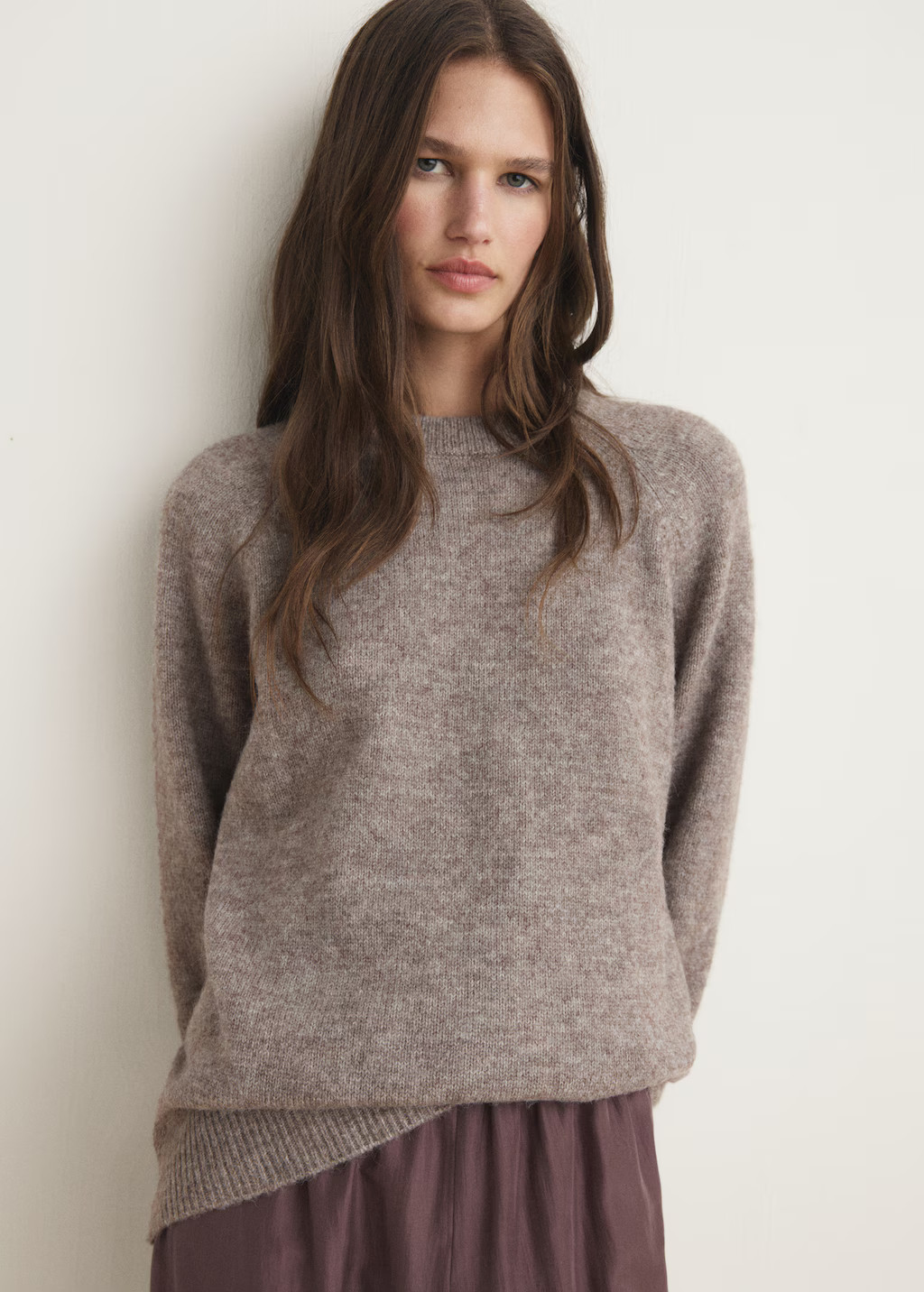 Round-neck knitted sweater - Women | MANGO United Kingdom | MANGO (UK)