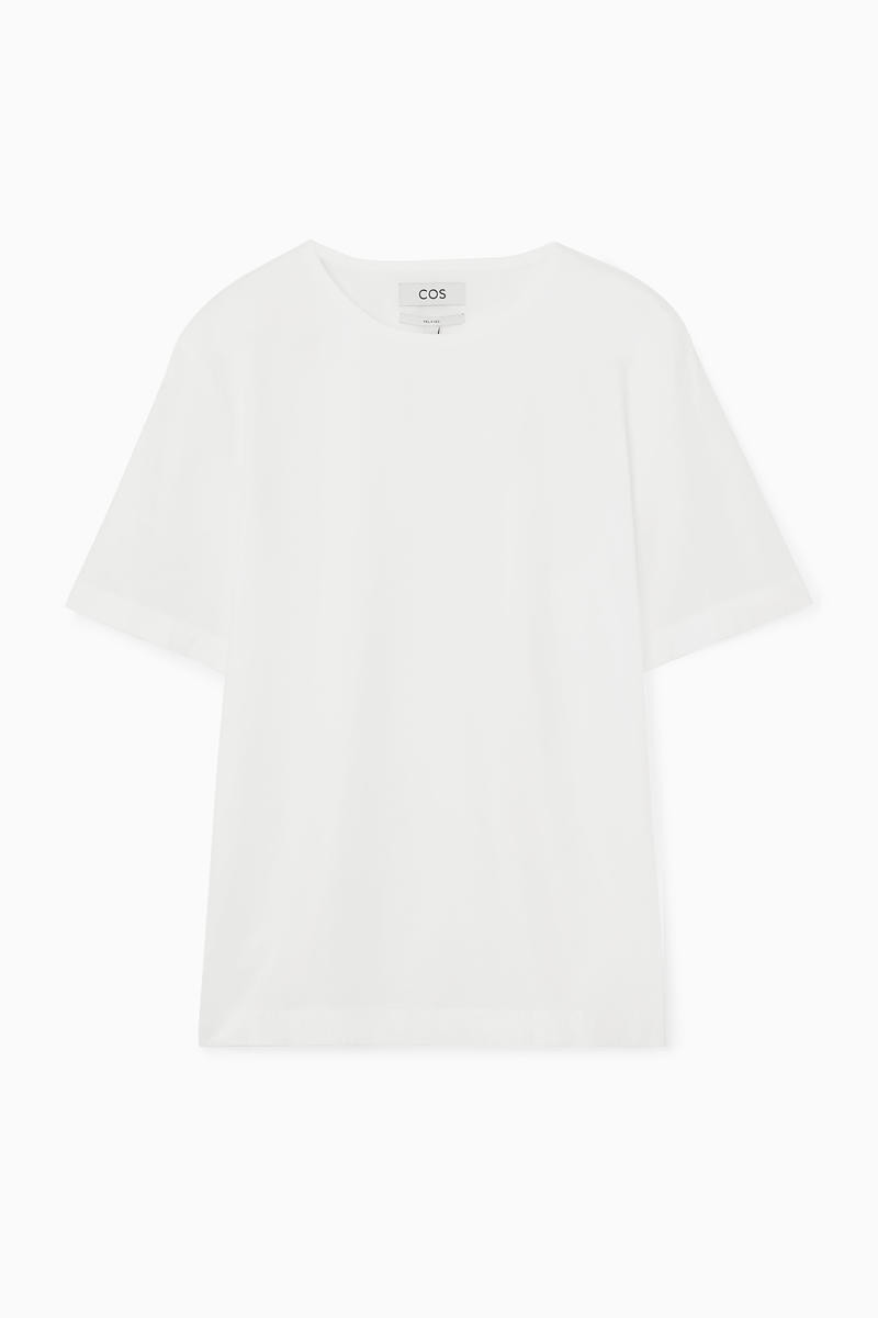 Relaxed Woven Short-Sleeve T-Shirt | COS UK