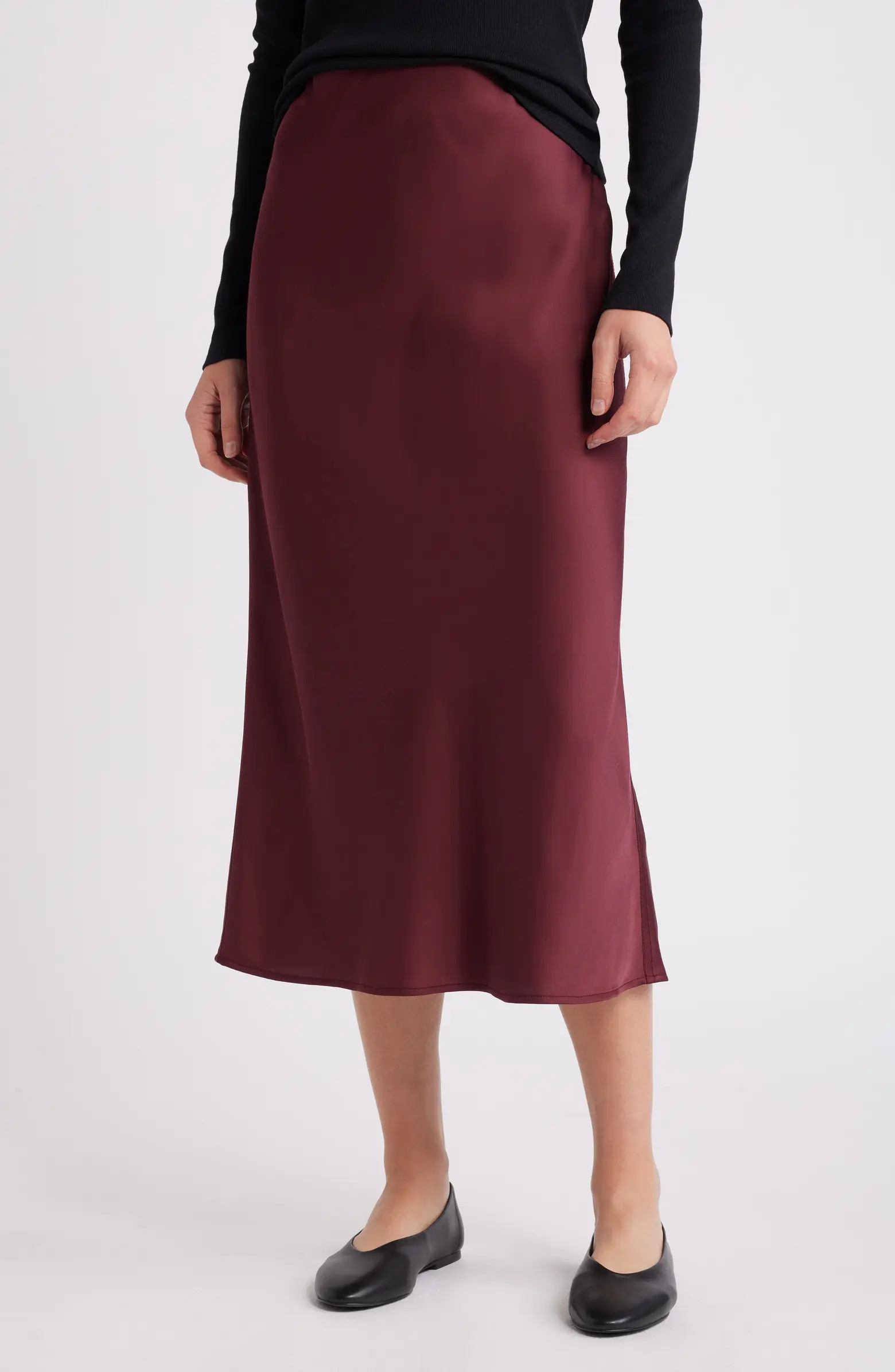 Treasure & Bond Bias Cut Satin Midi Skirt | Nordstrom | Nordstrom