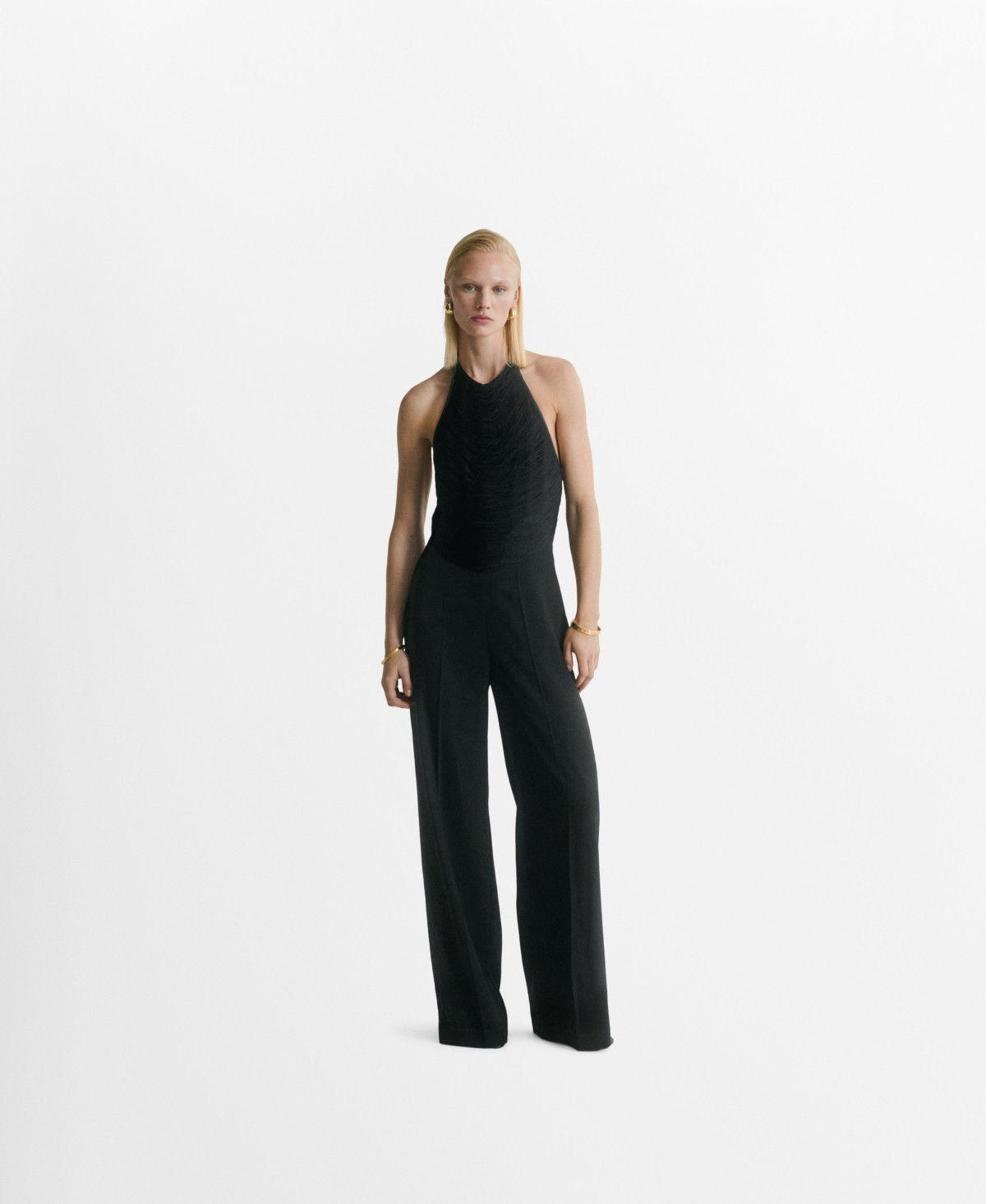 Mango Women's Halter Neck Jumpsuit - Black | Macy's