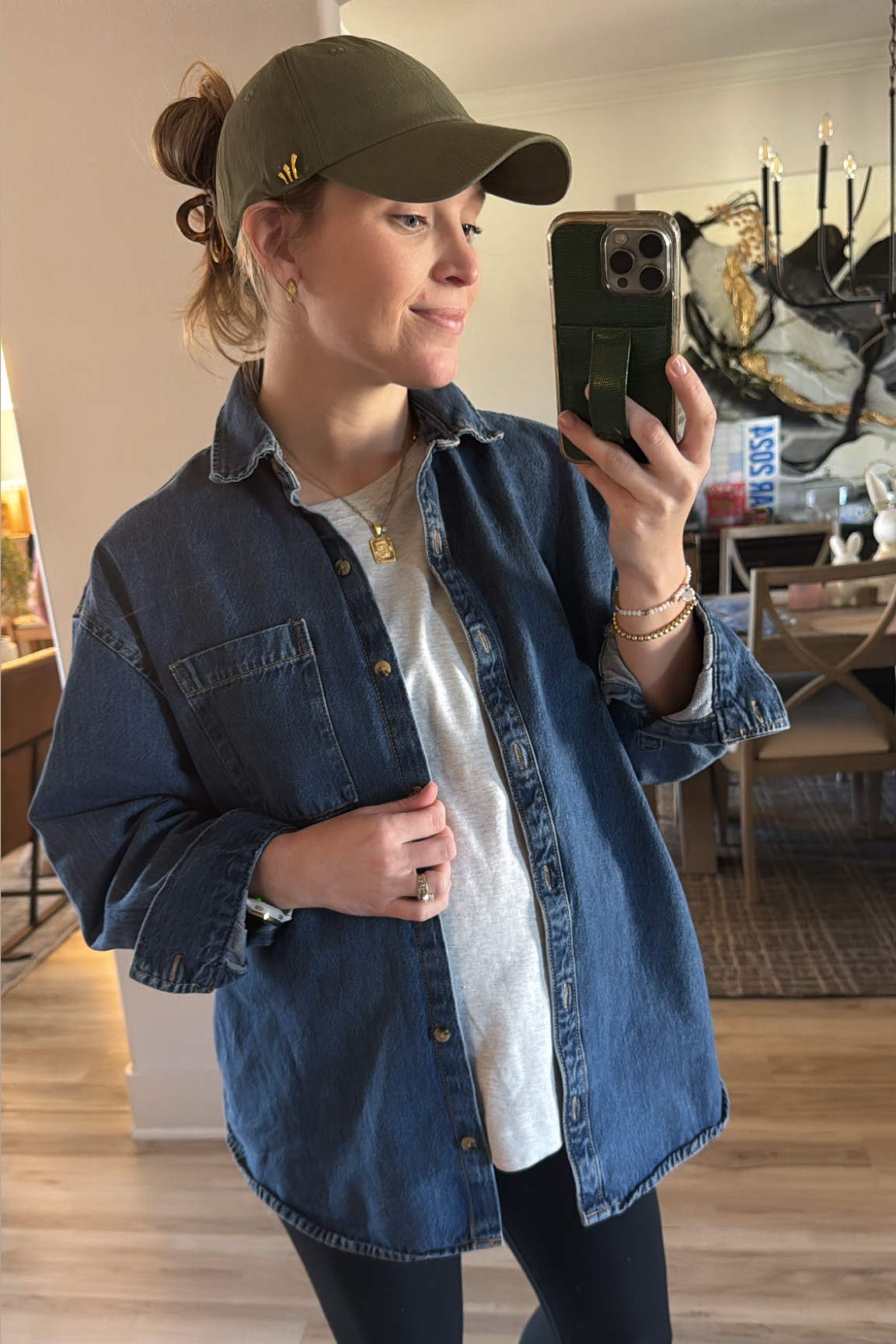 Denim overshirt + comfy tees have been my go to during my third trimester! Loving these Old Navy finds 

#LTKStyleTip #LTKBump