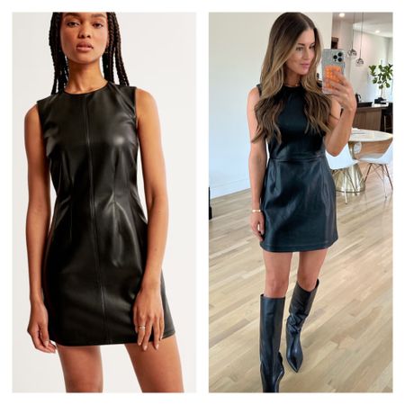 Vegan leather look alike dress now 20% off with code AFLTK ! Exact dress is linked + 40% off (size 2)

#LTKfindsunder100 #LTKstyletip #LTKsalealert