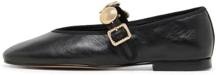 DOEYG Studded Ballet Flats Shoes for Women Round Toe Mary Jane Flats Buckle Strap Dressy Comforta... | Amazon (US)