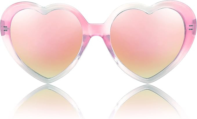 FEISEDY Polarized Heart Shaped Sunglasses Oversized Vintage Fashion Love Eyeglasses for Women UV4... | Amazon (US)