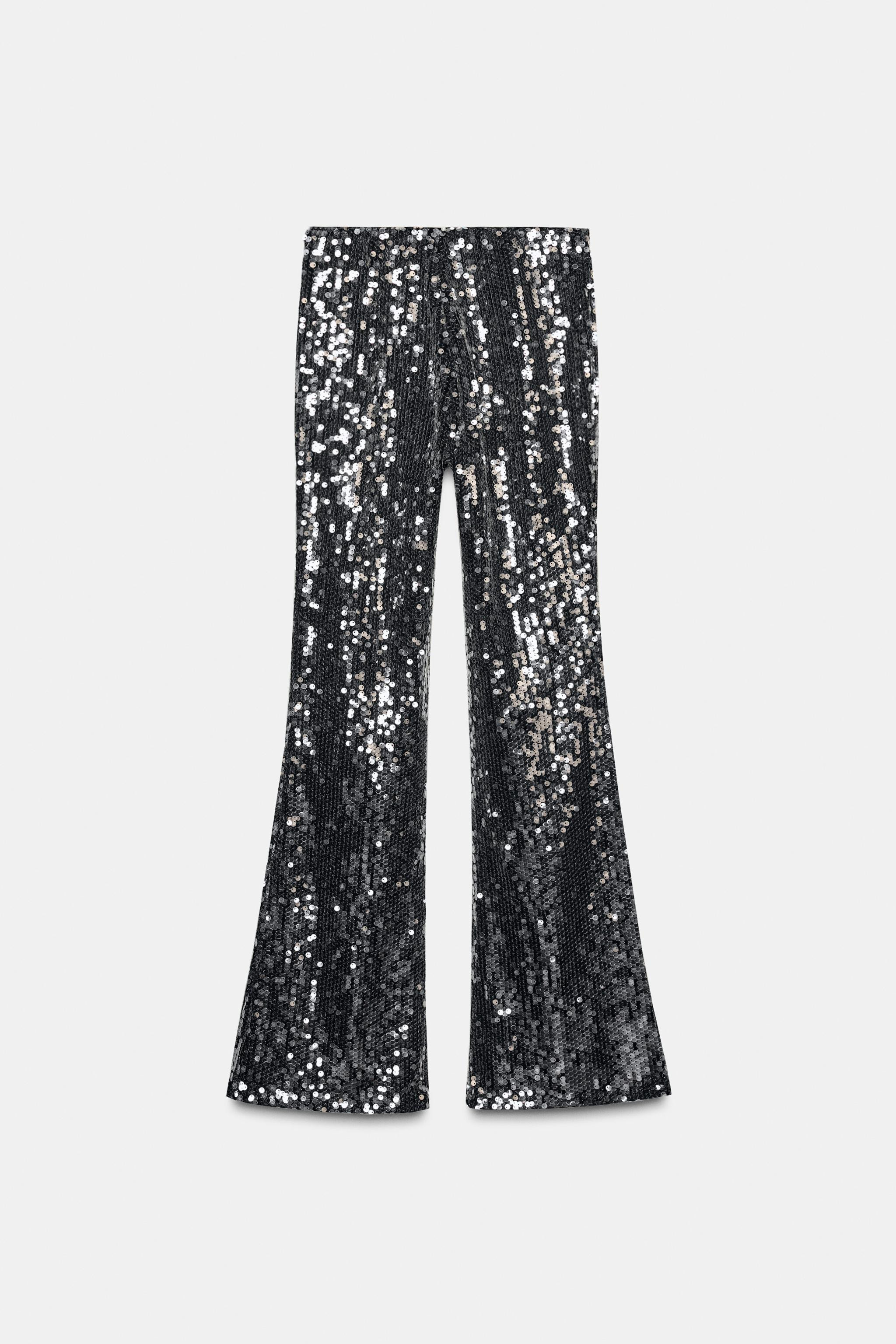 FLARE SEQUIN PANTS | Zara US