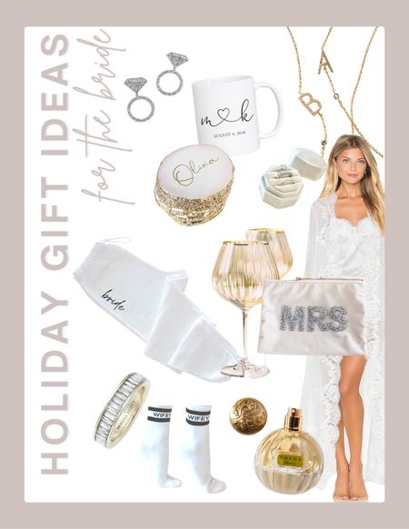 Holiday gift ideas: for the bride! 

Bride to be | gift for bride | holiday gift | holiday engagement | getting married | wedding gift | wedding day | engaged | just married | newly engaged  | I said yes | gift guide | gift ideas | gifts for her 

#LTKGiftGuide #LTKwedding #LTKHoliday